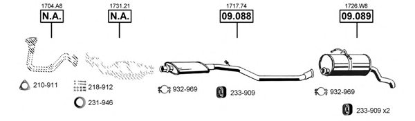 ASMET PE080600 Exhaust System